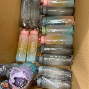 Joblot of 2 Litre & 1 Litre Water Bottles x 47 pcs - All new items